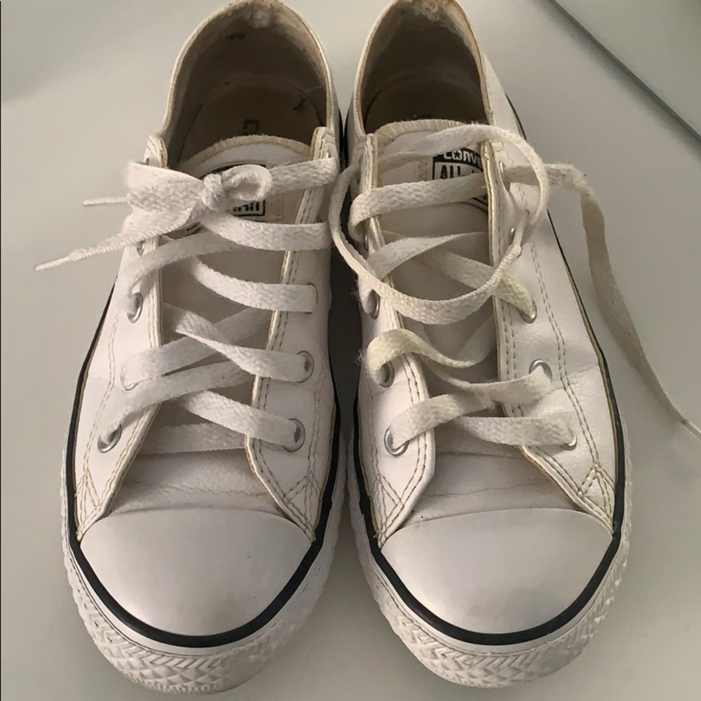 White leather converse
